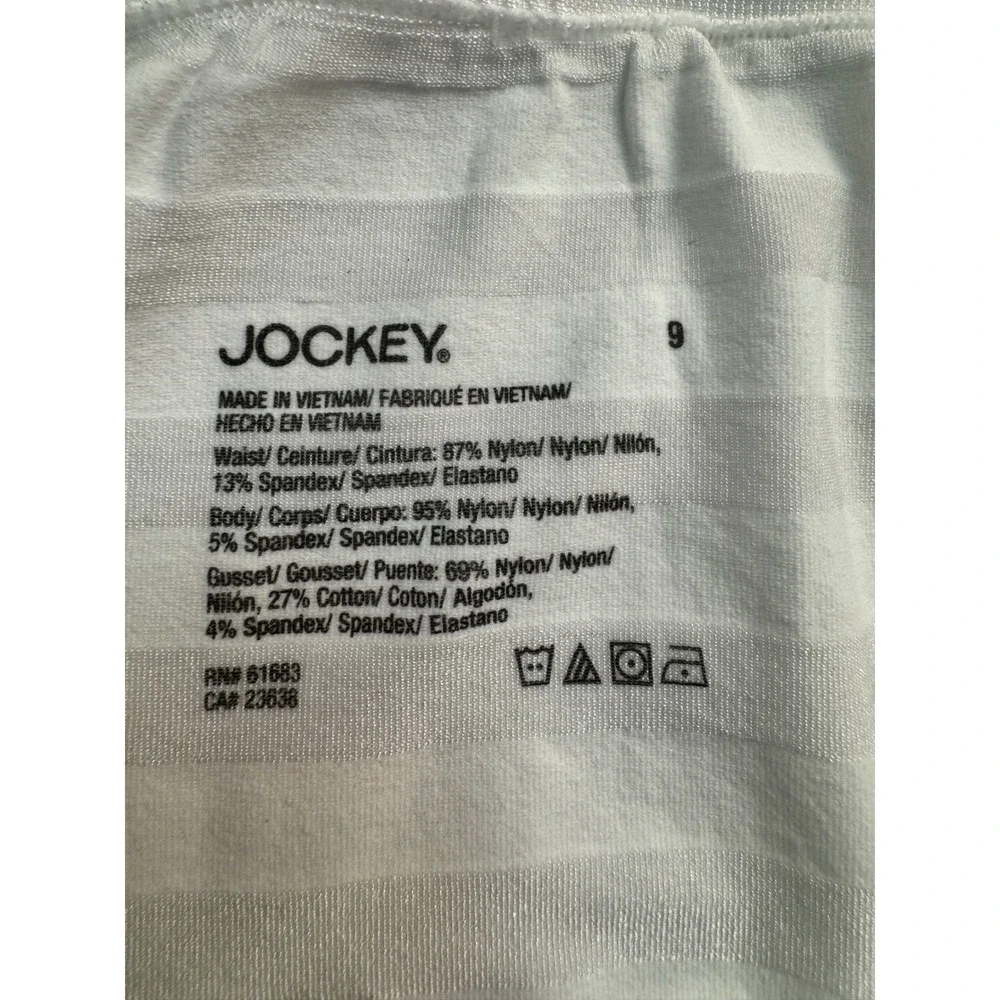 Jockey Matte & Shine Seamfree Briefs 2 Pack White Microfiber Stretch Size 9 XXL